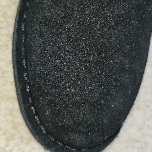 NWOT UGG BLACK SUEDE BOOTS with LACE UP BACK TIES  & COZY PLUSH LINING SIZE 6 - Picture 10 of 12